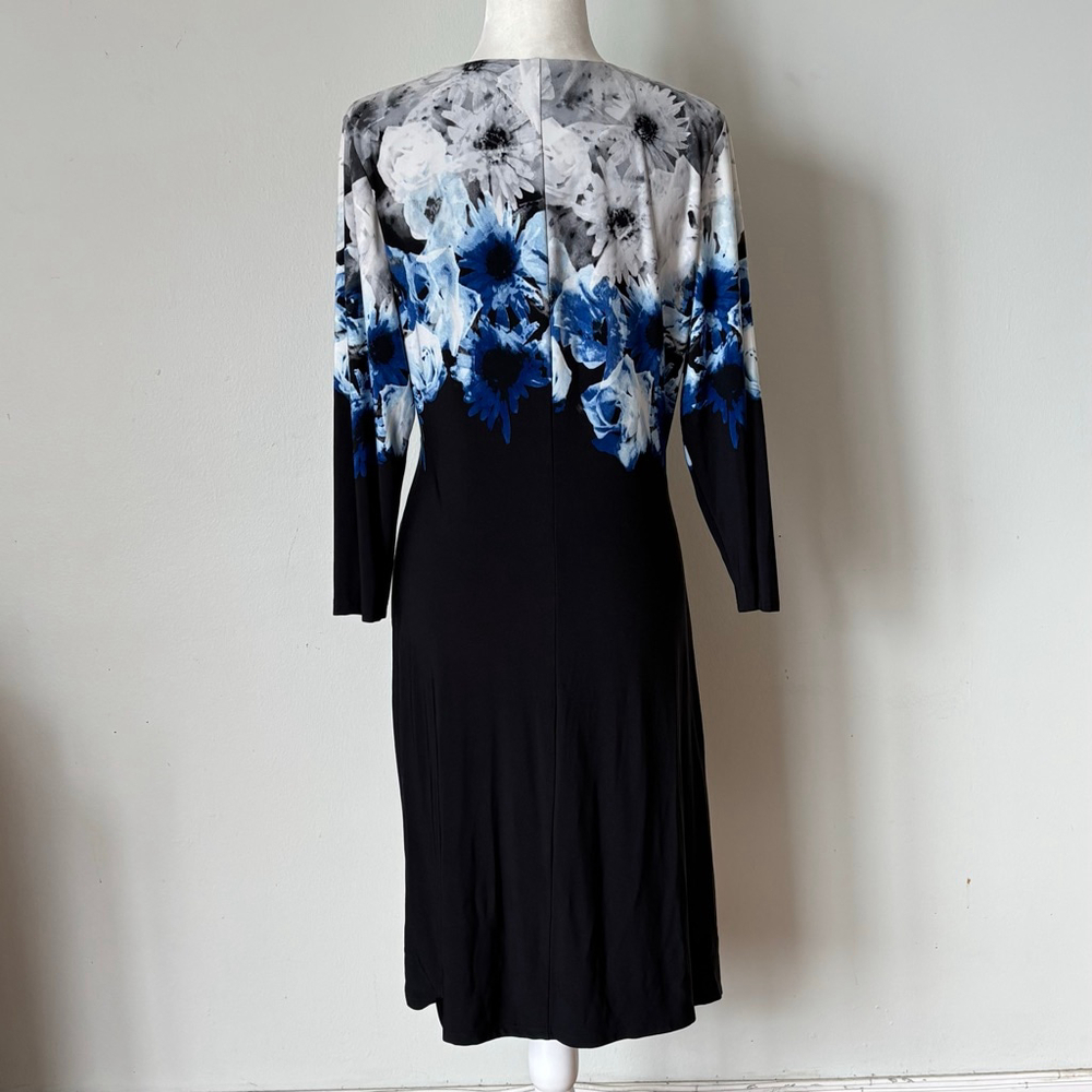 Calvin Klein Floral Faux Wrap Dress L - Picture 3 of 7
